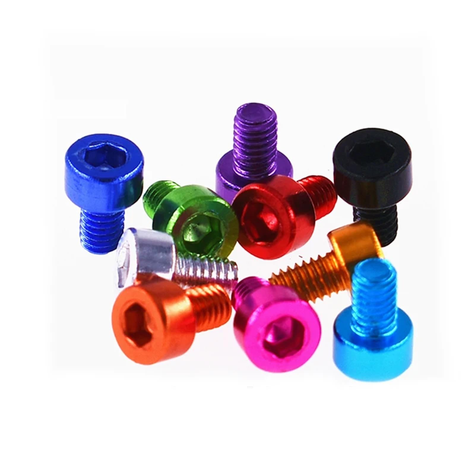 10 Stück M5 M6 Innensechskant-Maschinenschrauben mit Innensechskant, bunte Aluminiumlegierung 7075, Länge 6–40 mm(Golden Yellow,M5 x 15mm)