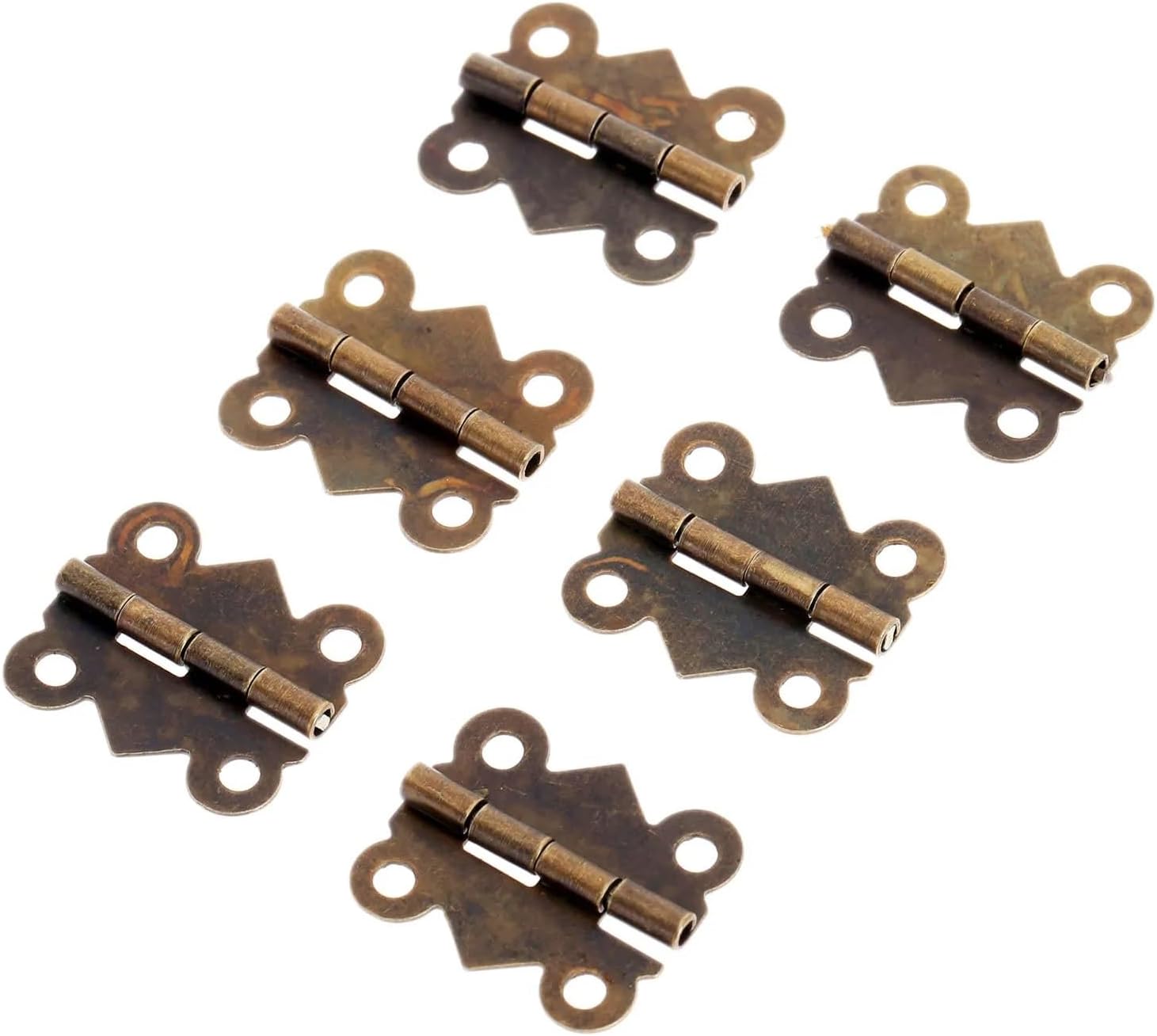 36pcs 20mm x17mm Mini Butterfly Furniture Hinge Jewelry Box Wood Dollhouse Door Hinge for Cabinet Drawer Jewelry Box DIY Repair