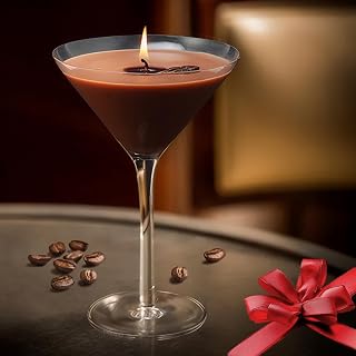 Espresso Martini Candle Gifts for Women, 5.82oz Soy Wax Coffee Candle, an Unique Scented Candle Gift for Girls Women, Espresso Martini Decor for Home, Bedroom, Coffee Bar