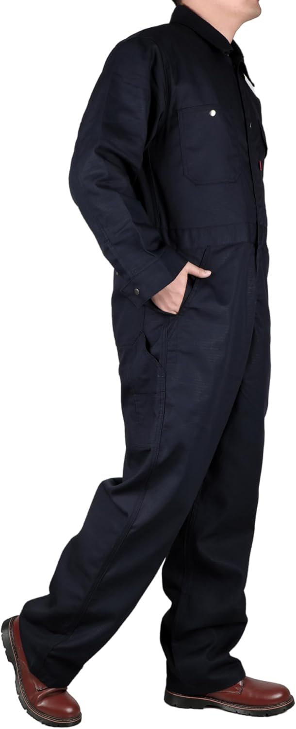 BOCOMAL FR Coverall High Visibility 6oz Lightweight Rip-Stop Flame Resistant/Fire Retardant High Vis Coveralls - Image 2