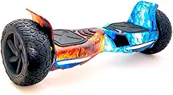 Hoverboard Skate Elétrico 8.5' Original Led Bluetooth Offroad Fogo e Gelo Brinovar