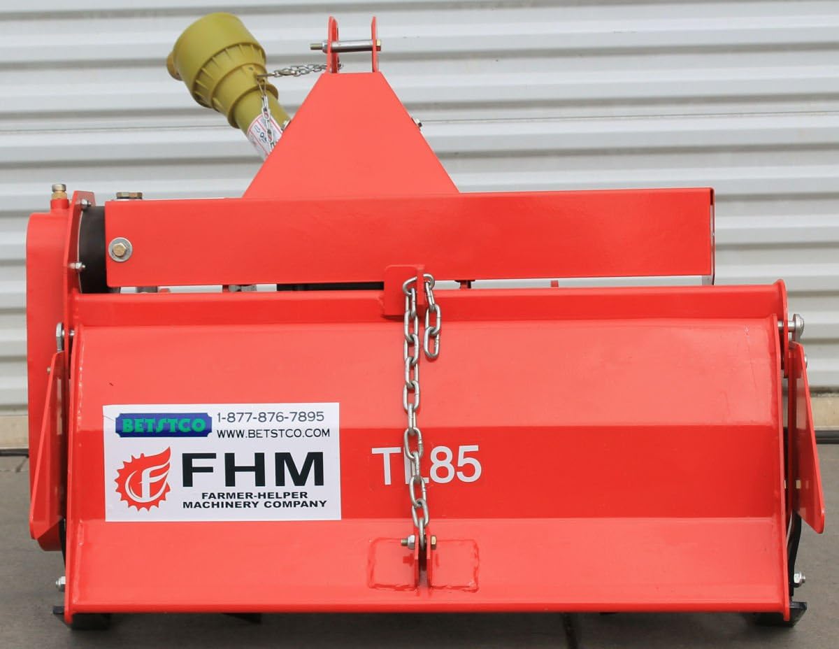 Farmer Helper 33" Adjustable Offset 3pt Rotary Tiller FH-TL85 Cat.I 3pt 14+hp~Slip Clutch Driveline Requires a Tractor. Not a standalone Unit.