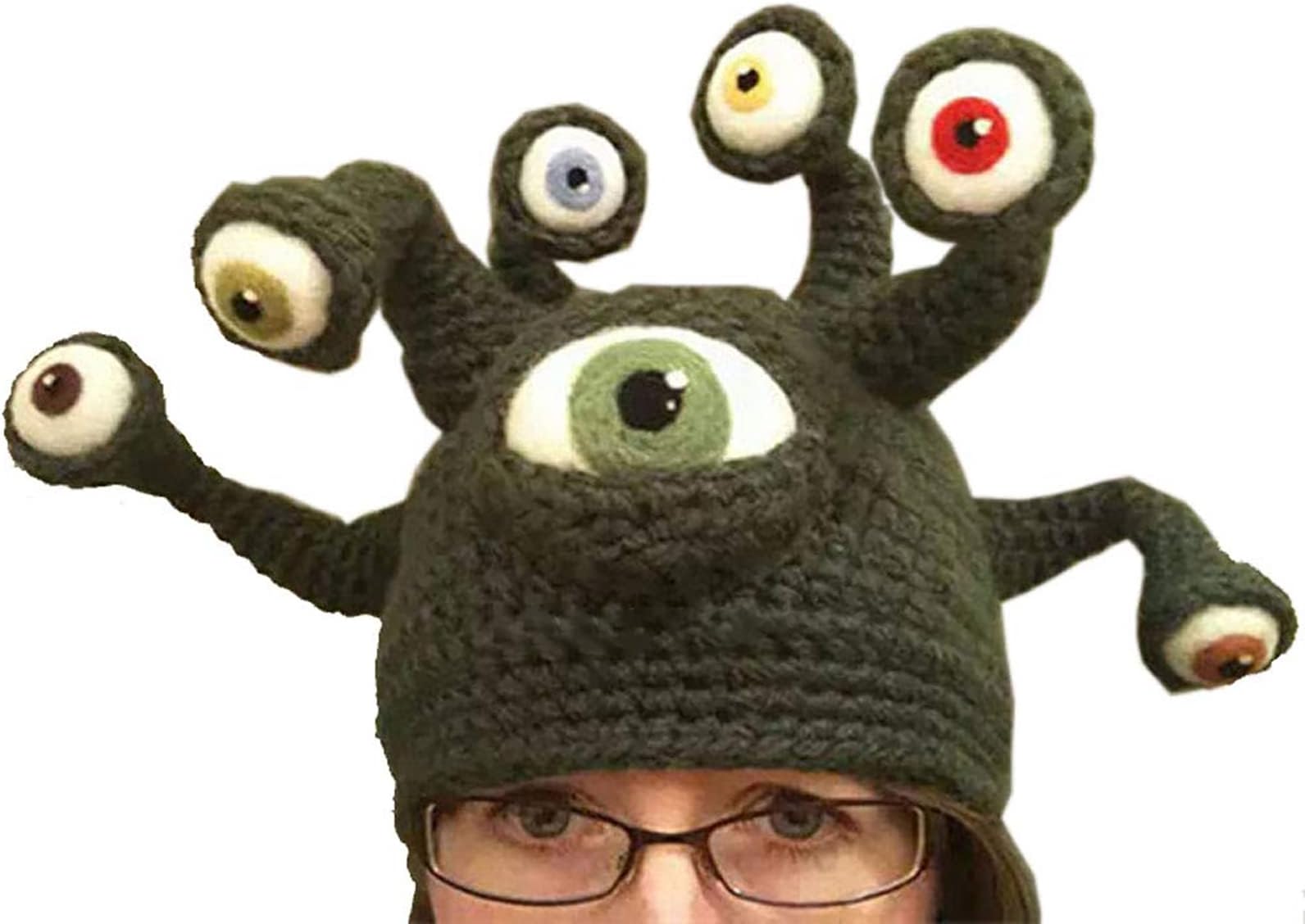 Cute Novelty Hat Funny Christmas Hat Cartoon Octopus Viking Mustache Gift Hat (Adult Octopus)
