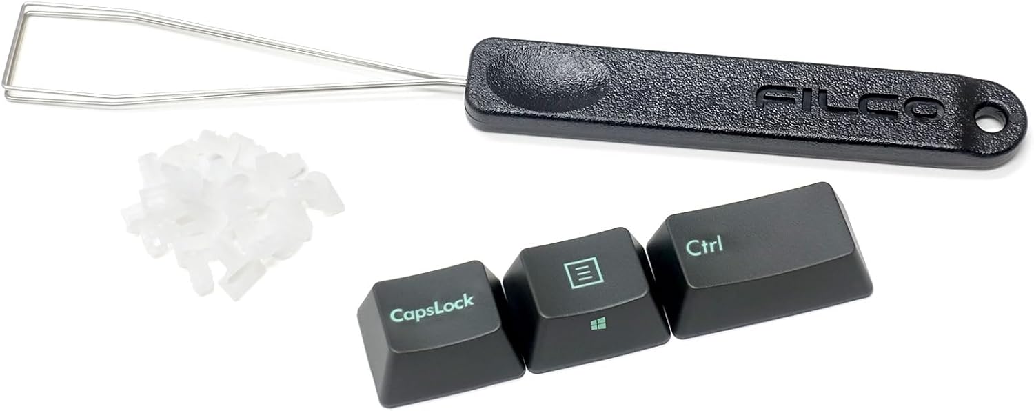 FILCO PBT FKCS104AGP2Z 2 Color Molded Key Cap Set ASAGI x Gray 2 Keytone Keycap Set Majestouch Replacement, 104 Keys, English Sequence, Includes Keepler