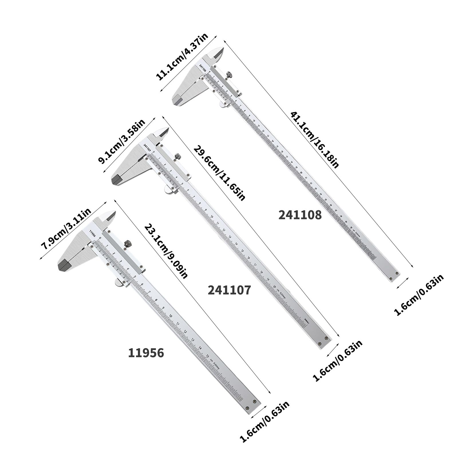 Micrómetro manual a prueba de golpes de 150/200/300 mm, herramienta de medición de calibrador de metal para medición de paso de diámetro, calibrador mecánico
