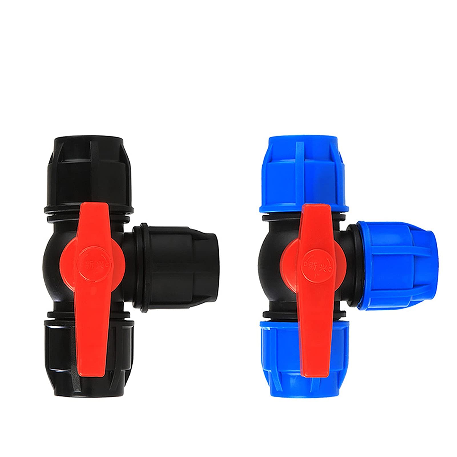 Genérico 1/2 "3/4" 1 "válvula de Bola de plástico de 3" 2 ", Tubo de conexión rápida T-Type PE unión rápida 20/25 / 32/40 / 50 / 63mm Accesorios para Herramientas