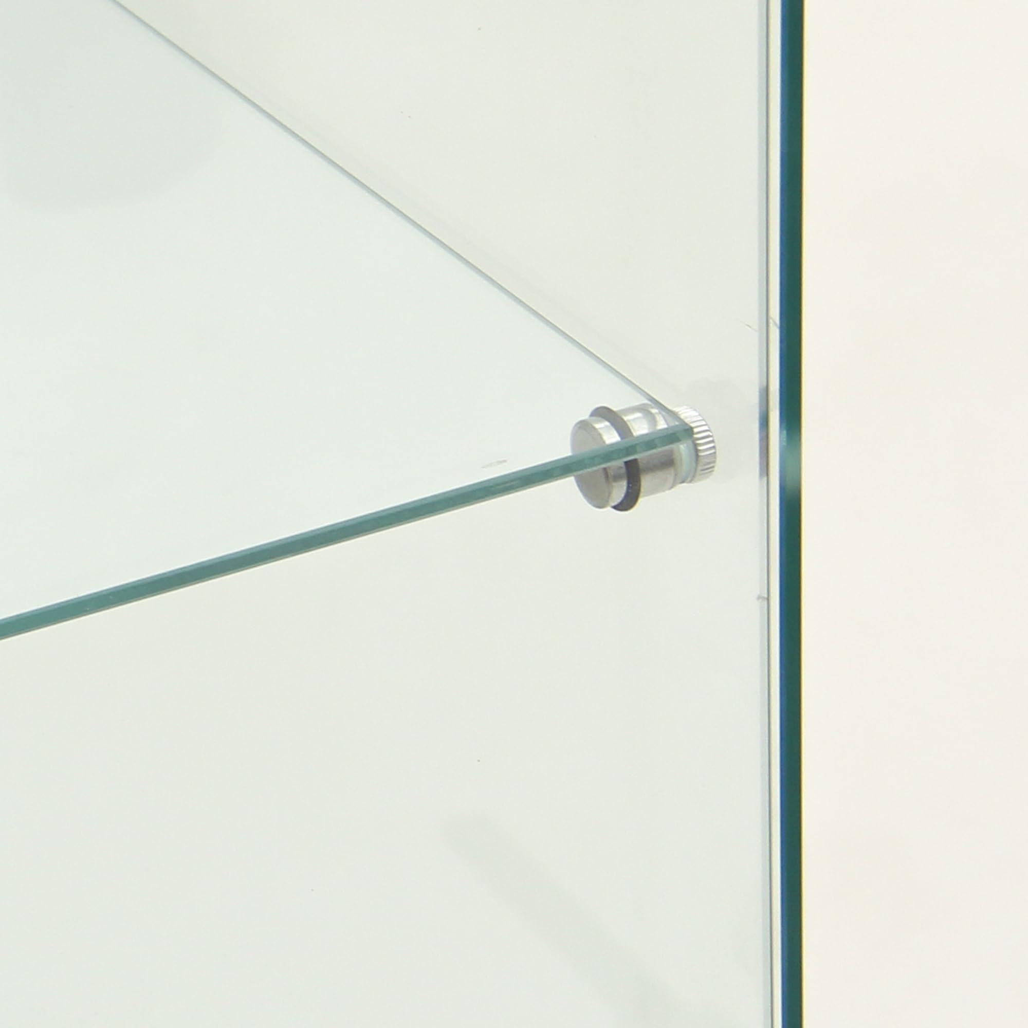Vitrina de cristal con espejo, vitrina con iluminación LED, cerradura y 1 puerta, 4 compartimentos, vitrina con cristal para coleccionistas, LED para coleccionar (1 puerta)