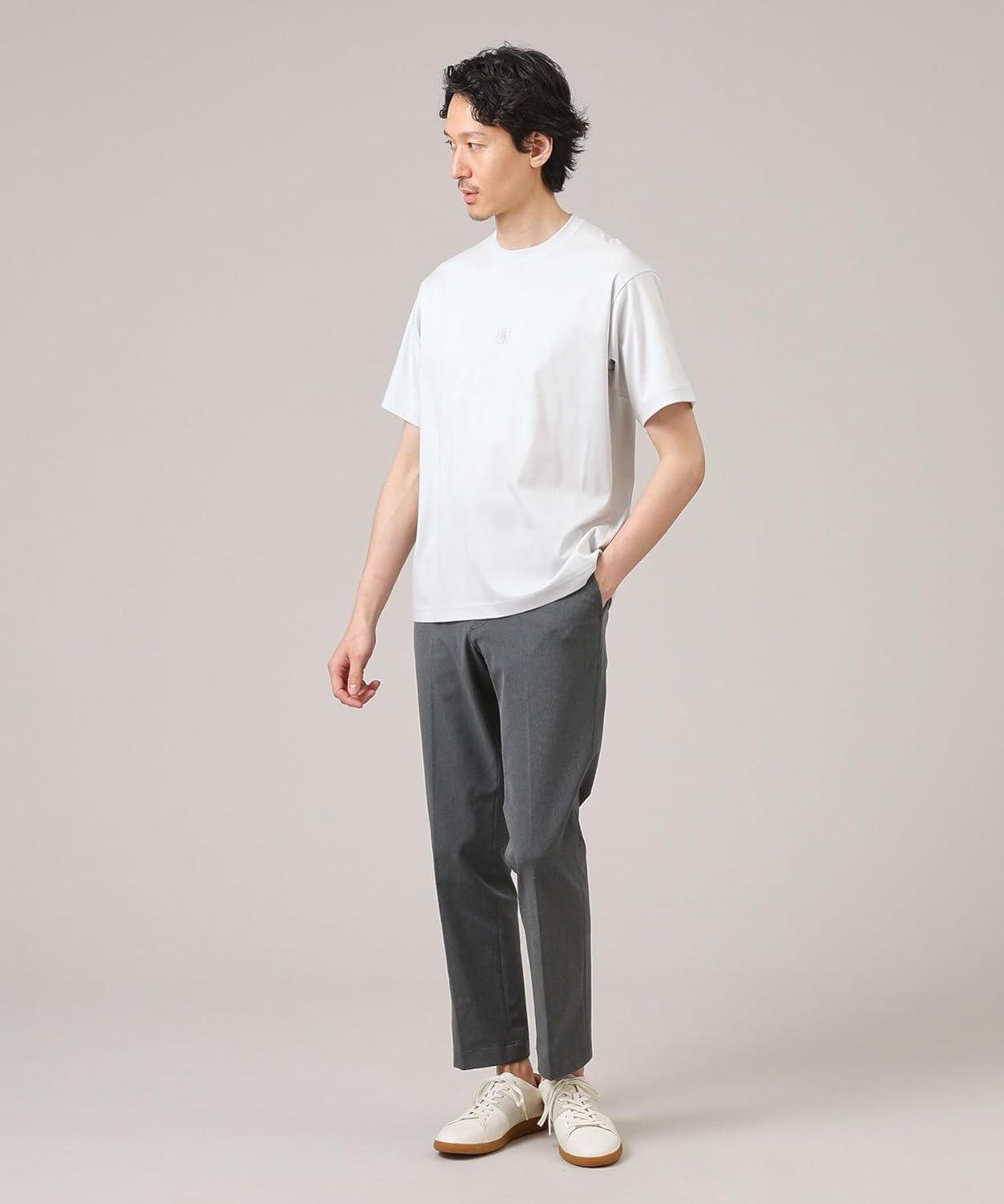 コムデギャルソン オムプリュス AD2024 ウールギャバジン 2タックパンツ