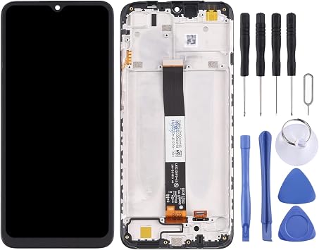 LCD Screen and Digitizer Full Assembly with Frame for Xiaomi Redmi 9A / Redmi 9C / Redmi 9C NFC/Redmi 9AT / Redmi 9i / Redmi 9 Activ/Poco C31 / Redmi 10A(Black)