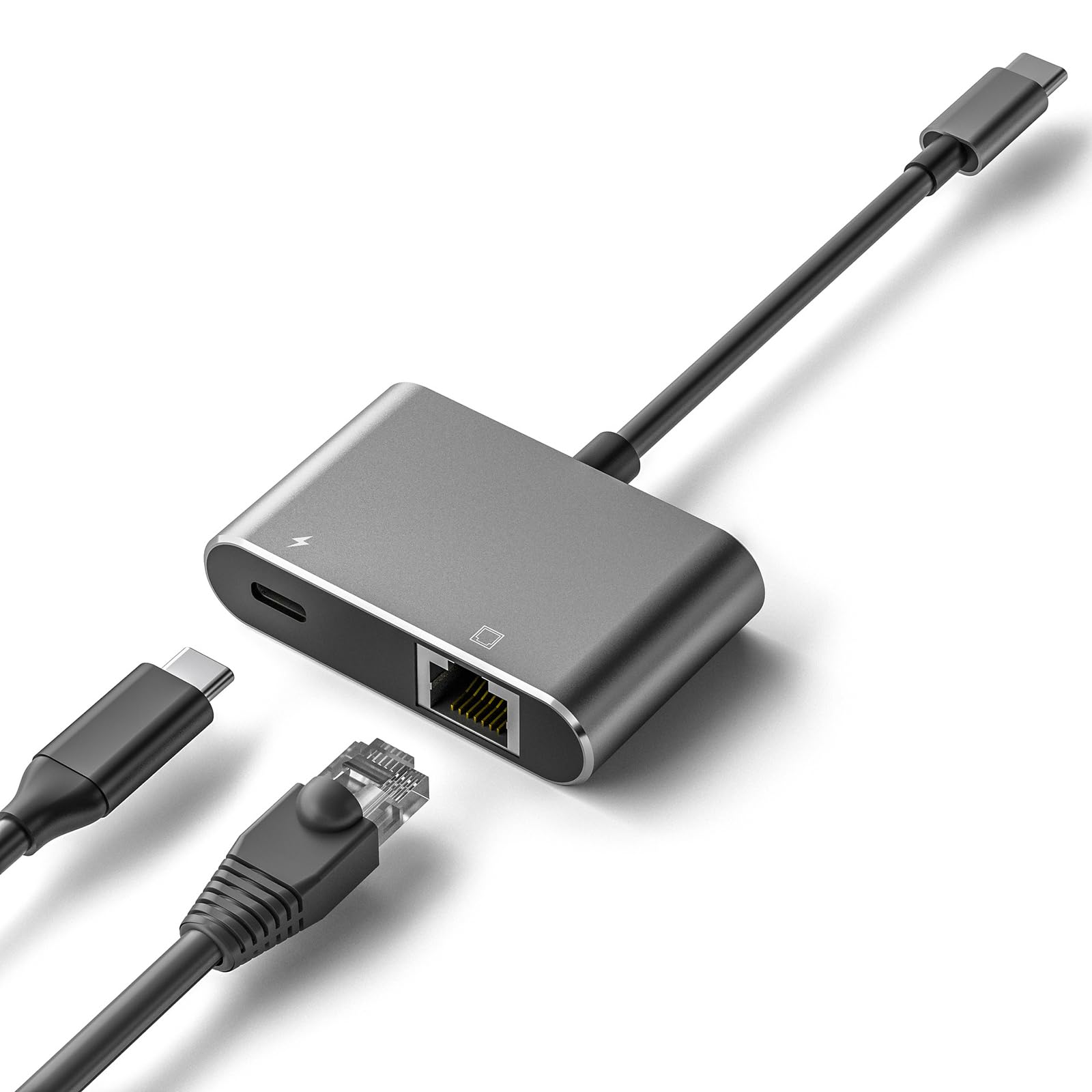 ULANSeN USB C to RJ45 LAN Ethernet Gigabit Network Adapter with Chippset AX88179 with 100W PD Charging for Windows/iOS/iPadOS/macOS/Linux