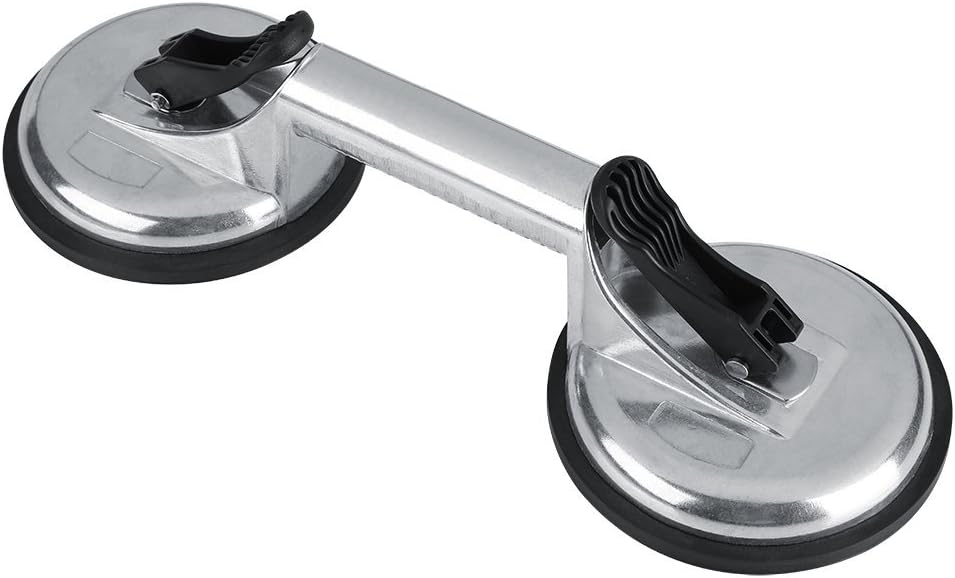 Heavy Duty Aluminium Alloy Vacuum Suction Cup, Professional Double Plates Glass Lifter Mover Dent Puller