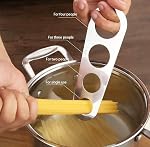 Boîte de 2 Outil de mesure des pâtes spaghetti en acier inoxydable avec 4 Portion de service pour mesurer correctement Spaghetti- Gadgets de cuisine Salesdude, Argent, 7-1/4 pouces, c-30