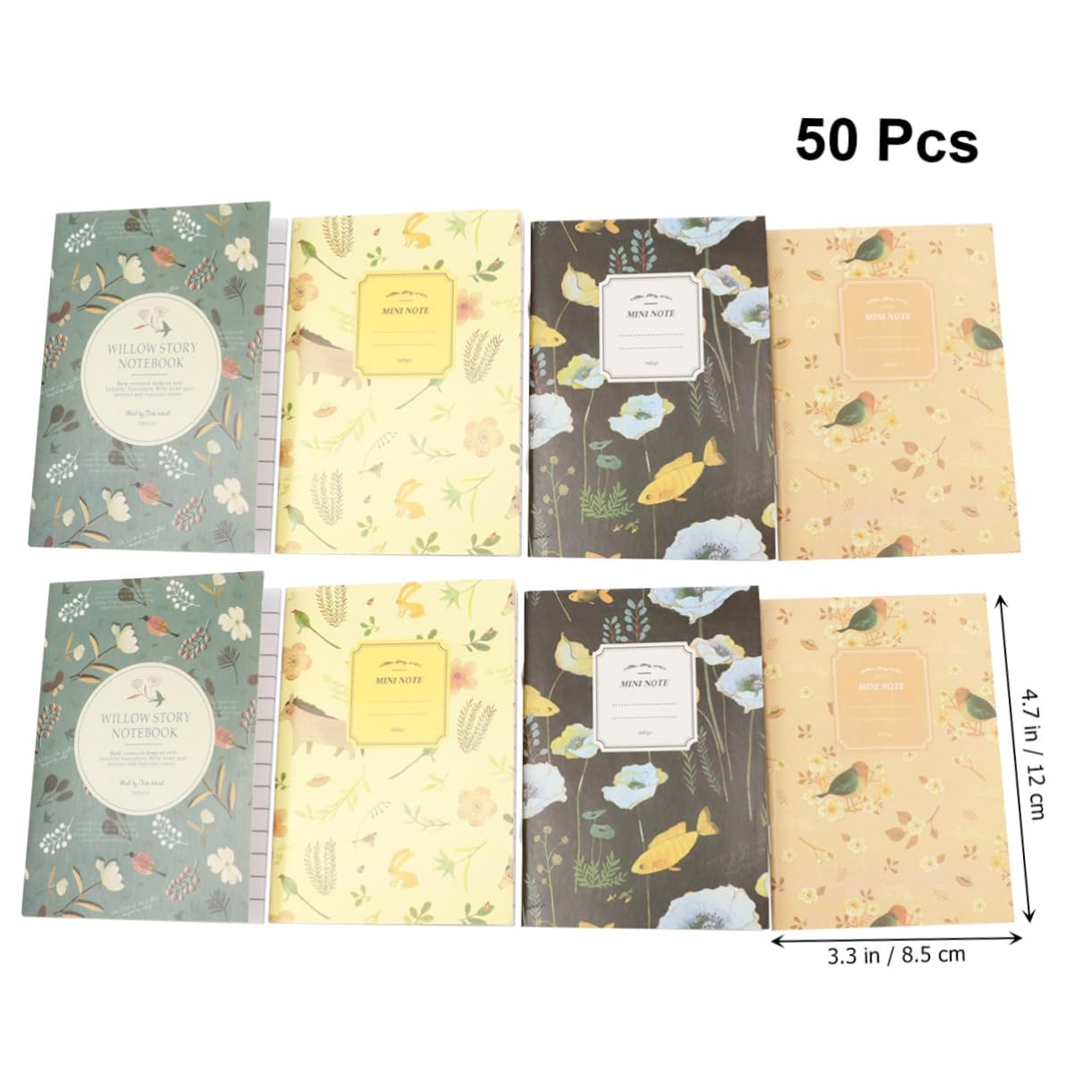 Gadpiparty Mini Libretas Naturales Páginas Cuadernos Para De Notas Oficina Y Escuela Mixtos 50 Piezas*2