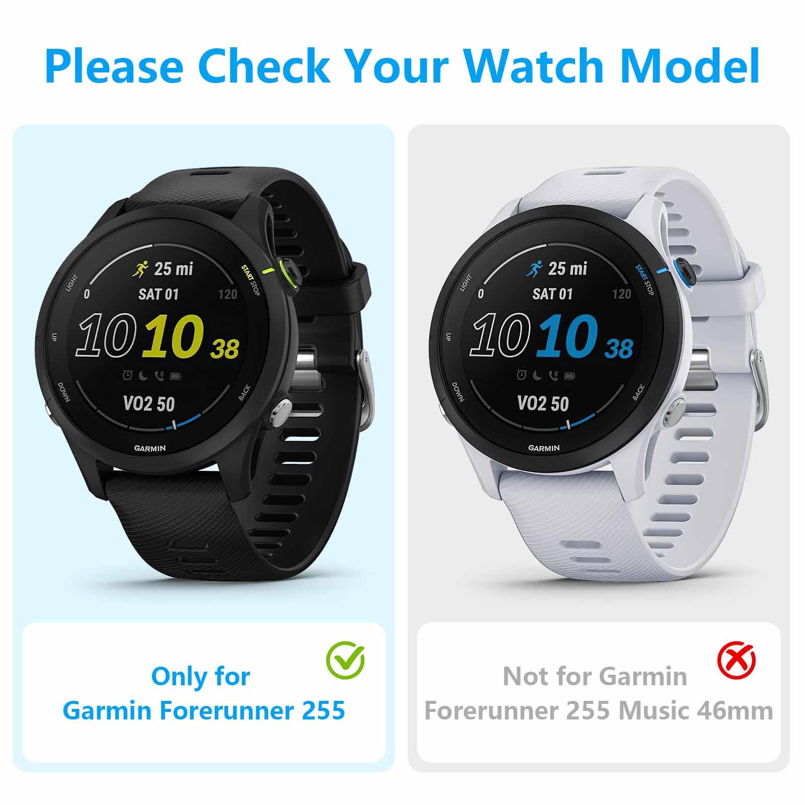 5 sztuk ochraniacz ekranu z Garmin Forerunner 255/255 Music 46 mm, folia ochronna ze szkła hartowanego [odporna na zarysowania] ochrona ekranu (Forerunner 255/255 Music)