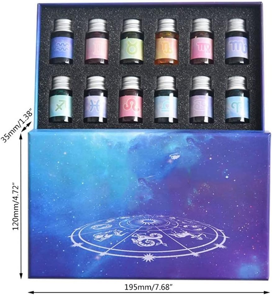 12 Constellation Ink Gold Powder Glass Dip Pen Student Writing Signature Filling Fountain Pens Office Supplies image 2
