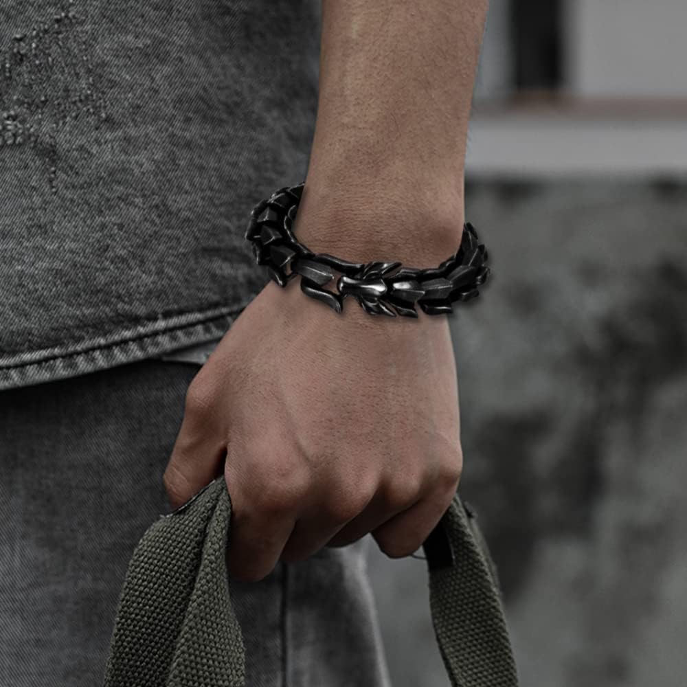 TURTLEDOVE Viking Dragon Link Bracelets, Norse Jormungandr Jewelry for Men - Image 4