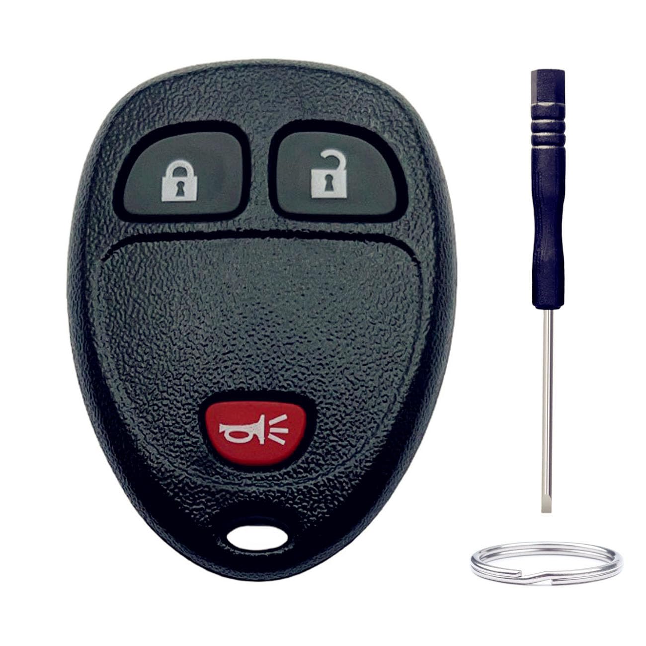 Key Fob Shell Replacement for Buick/Chevy Avalanche Equinox Express Silverado Traverse/GMC Sierra/Pontiac Torrent 3 Button Car Keyless Entry Remote