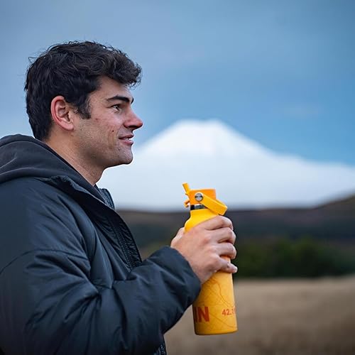 Miniatura 113 de Super Sparrow Botella de Agua Aislada - 17 Oz / 25 Oz / 34 Oz - Frasco FlipFlow de Boca Estándar - Libre de BPA, Botella a Prueba de Fugas - azul