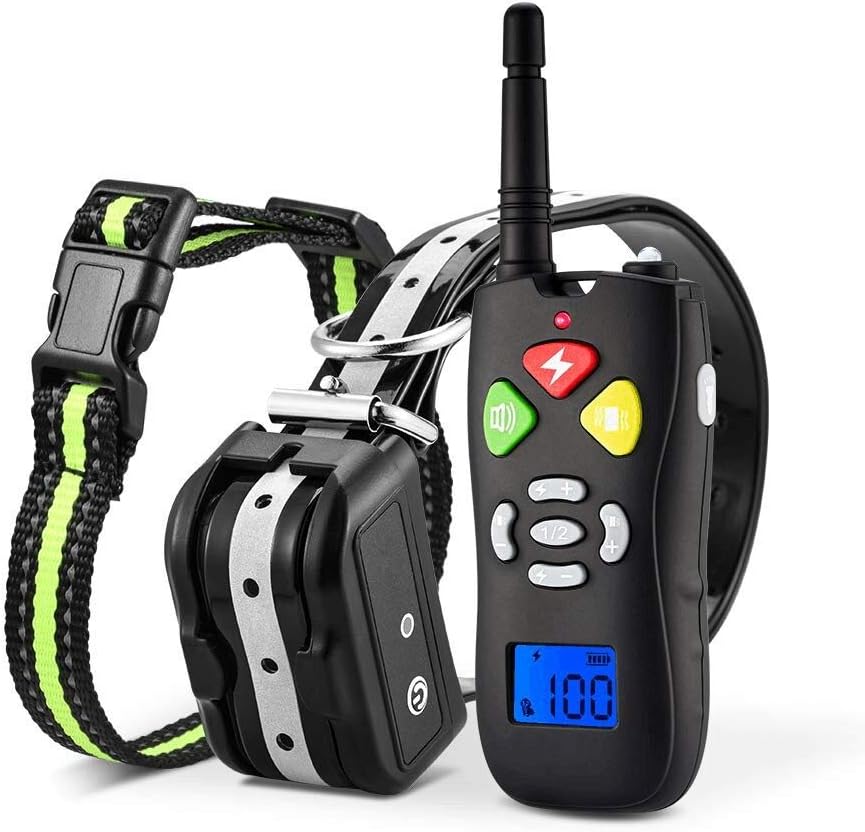 Dog Training Collar, Dog Shock Collar with Remote Control, 3 Training Modes, Beep, Vibration and Shock, 0~100 Levels Shock and Vibration Dog Training Set for Different Size of Dog