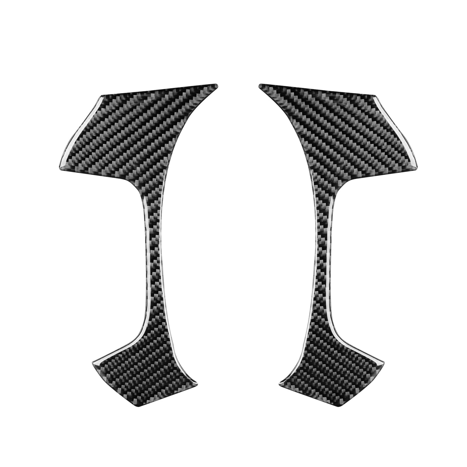 Auto Main Driver's Rudder Decoration Decal 2pcs Premium Sticker Real Quality Soft Carbon Fiber Interior Trim Compatible with Chevrolet Avalanche/Silverad LTZ/Sierra SLT 2007-2013 Accessories Black