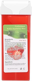 Hair Removal Wax Roll, 100g Hair Removal Wax Roller Roll Cartridge Roll-on Hair Removal Wax Whole Body Hair Removal On Wax Machine Body Leg Chest Arm Bikini Armpit Hair Removal Painless(Strawberry)