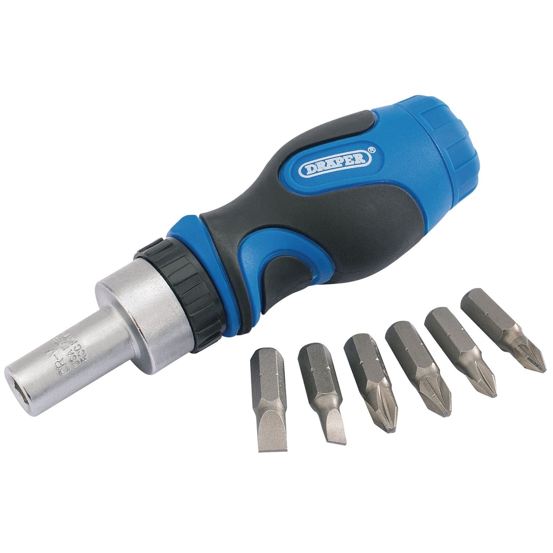 Stubby Ratchet Screwdriver And Bit Set (7 Piece) 5010559010509