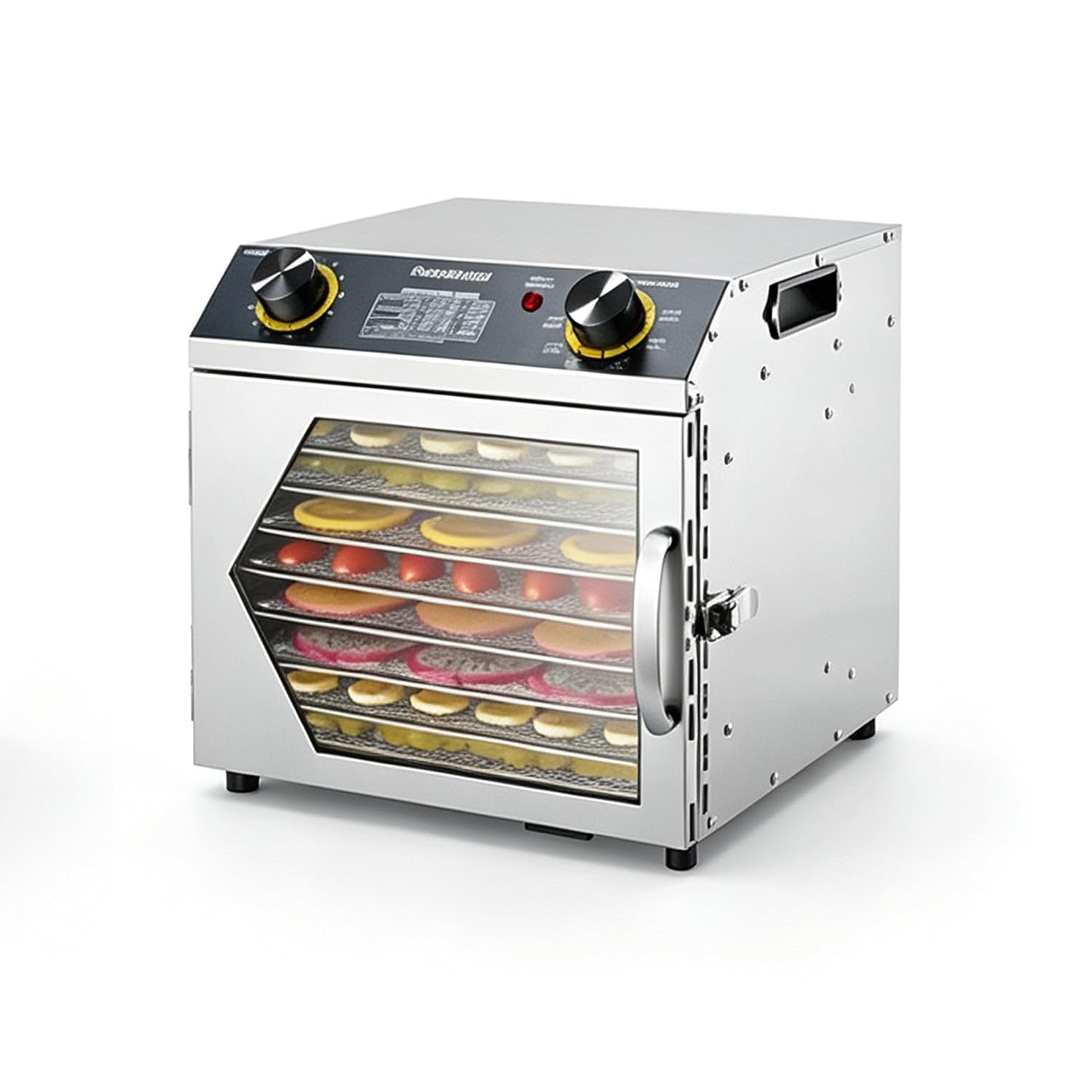 Deshidratador de Alimentos, bandejas de Acero Inoxidable, Temporizador de 12 Horas y Control de Temperatura de 40 a 90 ℃ para Frutas, Carne y cecina. 8Layers-110v