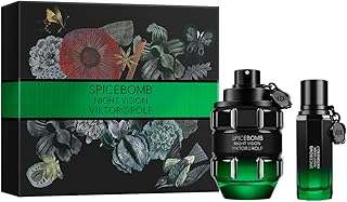 Viktor&Rolf Spicebomb Nightvision Eau de Toilette Spring Gift Set - Woody & Spicy - Cologne for Men - With Notes of Citrus & Tobacco - Full Size, 3 Fl Oz & Travel Size, 0.68 Fl Oz