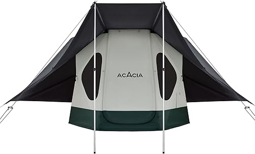 Tienda de campaña Space Acacia, tienda de campaña desplegable para 2-3 personas para acampar con altura de 6 pies 10 pulgadas, 1 puerta, 8 ventanas,