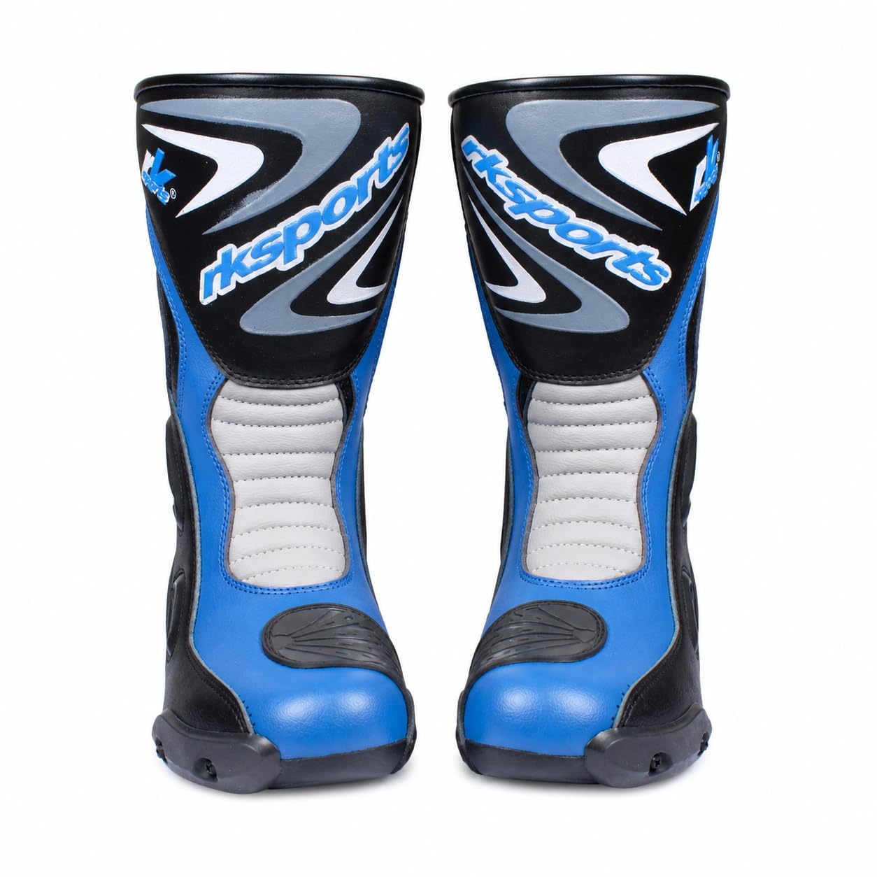 LV14 Bottes de moto en cuir blindé imperméables Noir/bleu/rouge