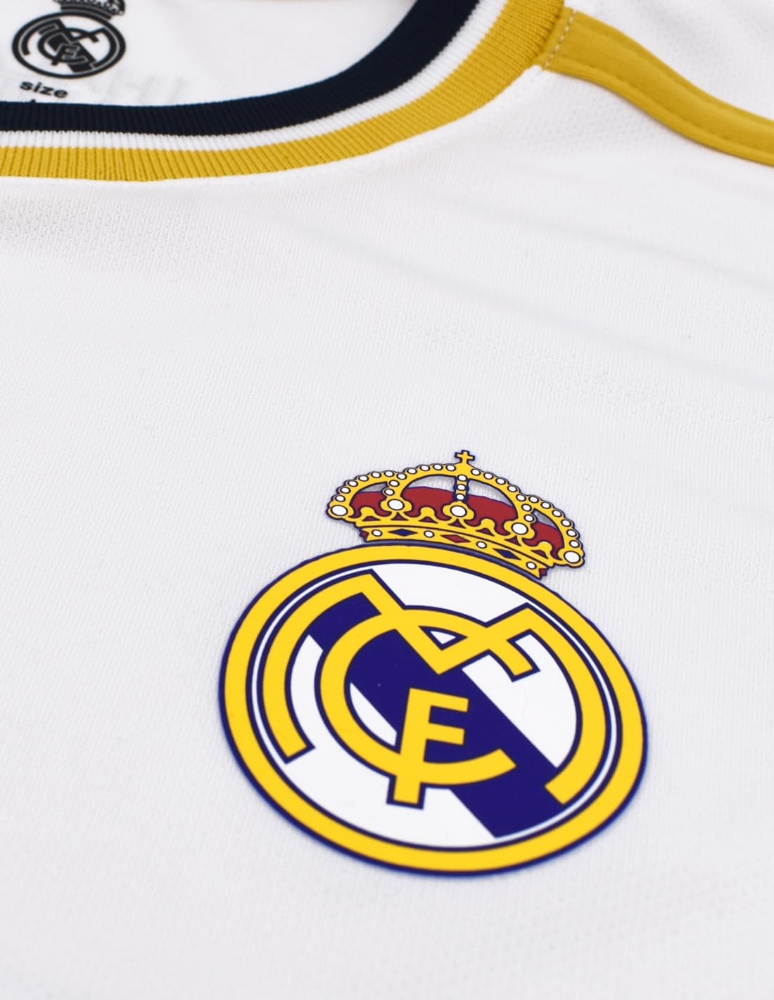 Real Madrid Set Bambino T-shirt e Pantaloni Prima Equipaggiamento Stagione 2023-2024 - Vini JR. 7 - Replica ufficiale con licenza ufficiale - Bambino