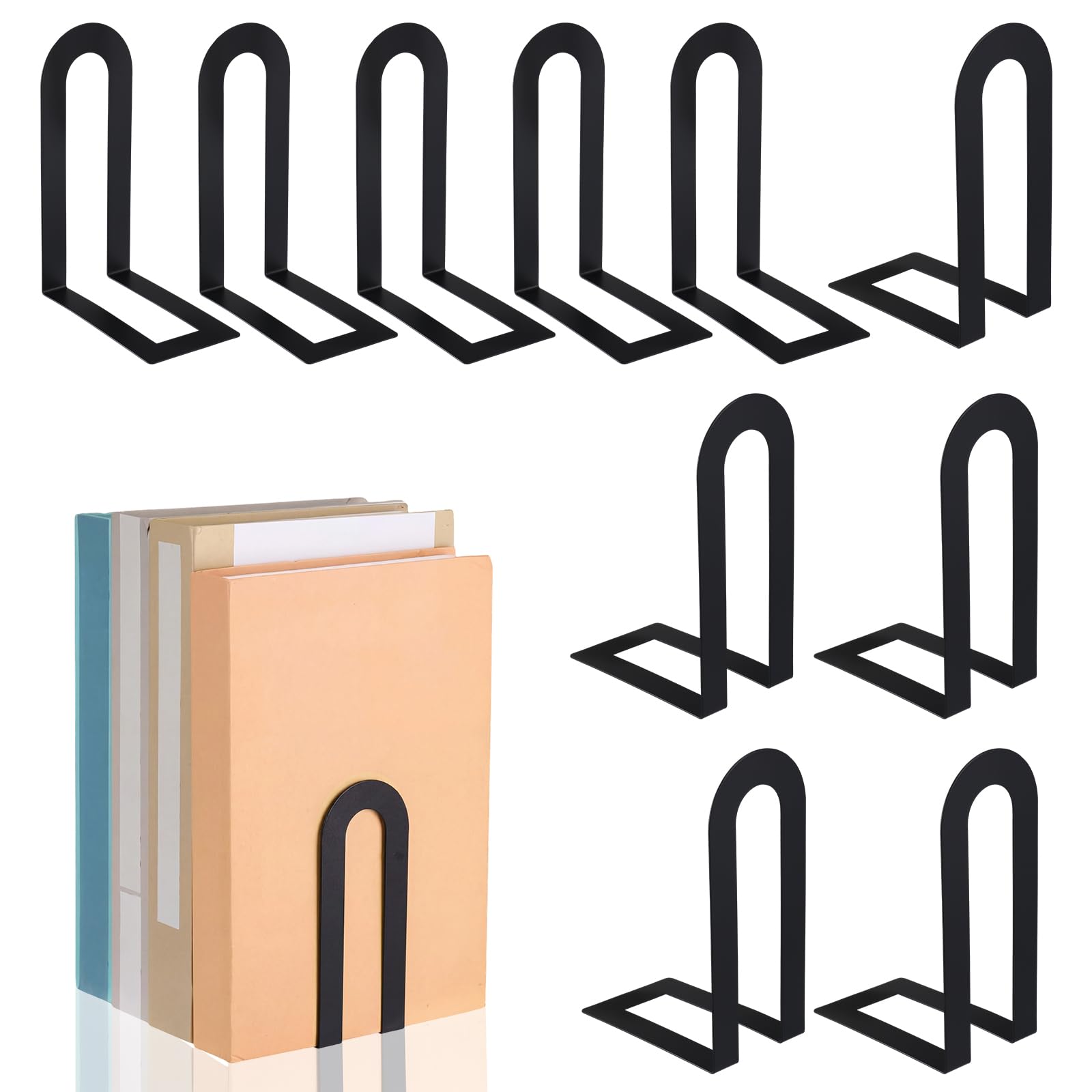 Serre-livres en métal Chunful pour empêcher la chute des livres de bureau