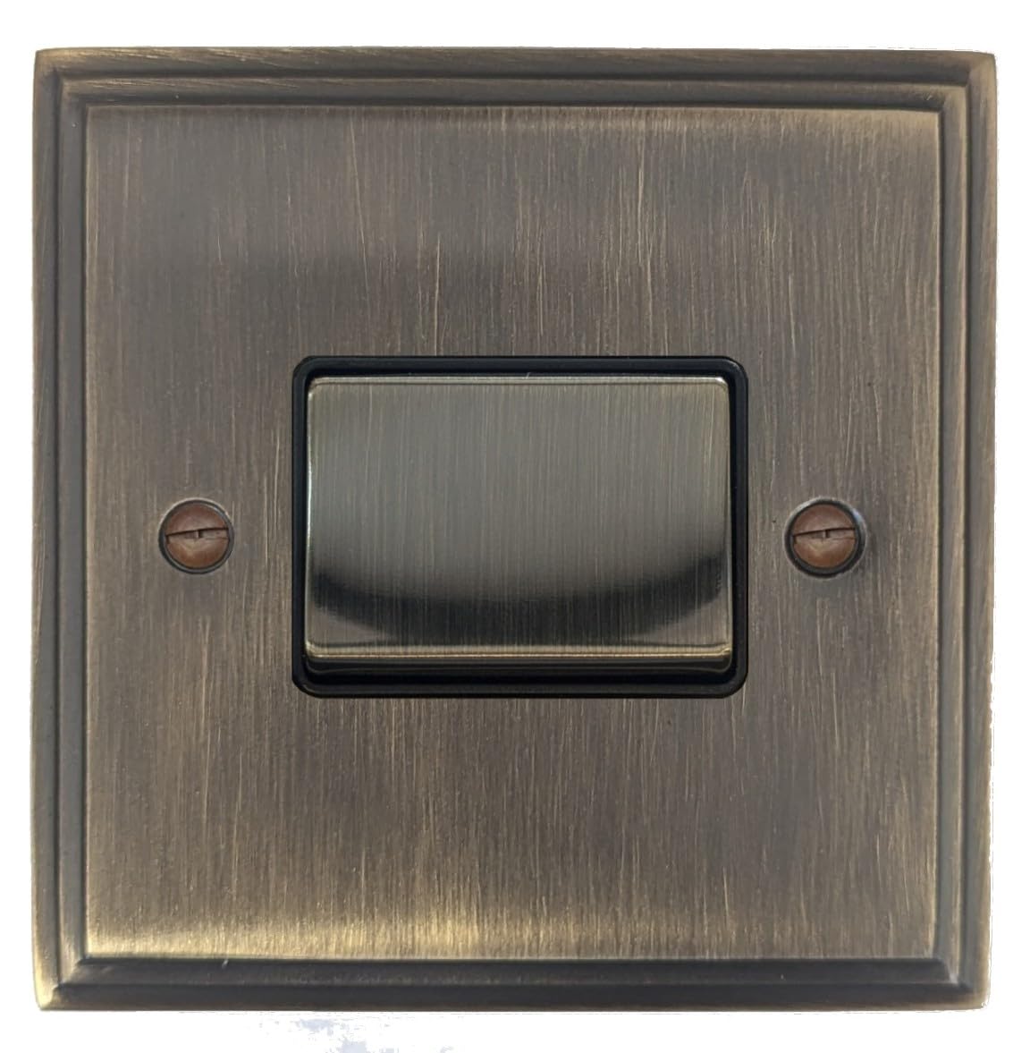 G&H Brassware Bronze G&H Vab369 Victorian Plate Antique 1 Gang Triple Pole 10A Fan Isolator Switch