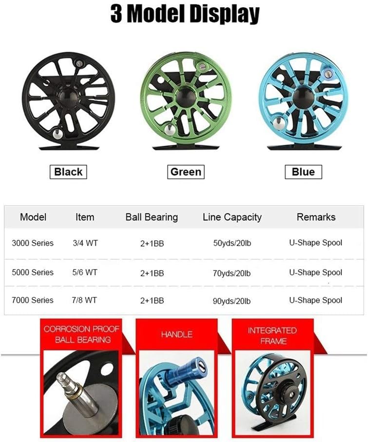 フライフィッシングリール フライフィッシングリール アルミニウム合金 Interchangea 海水および淡水釣りアクセサリー