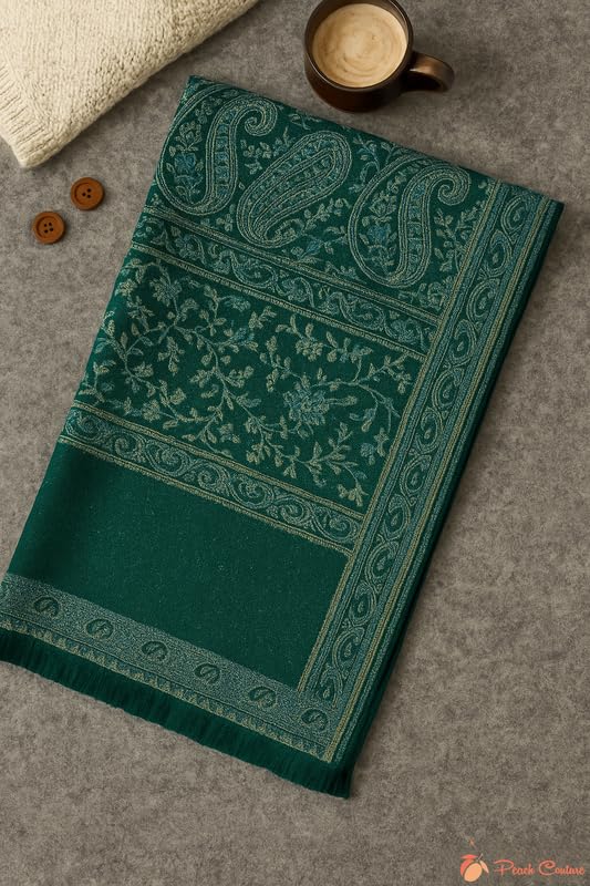 Blanket Scarf – Thick 4 Ply Reversible Paisley Pashmina Shawl Wrap, Oversized Winter Scarf & Throw2