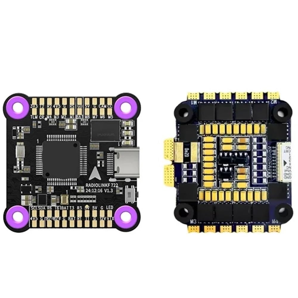 8-Channel Flight Controller Stack Fit For F722 F7 55A FPV Drones(F722 4in1 ESC Stack)