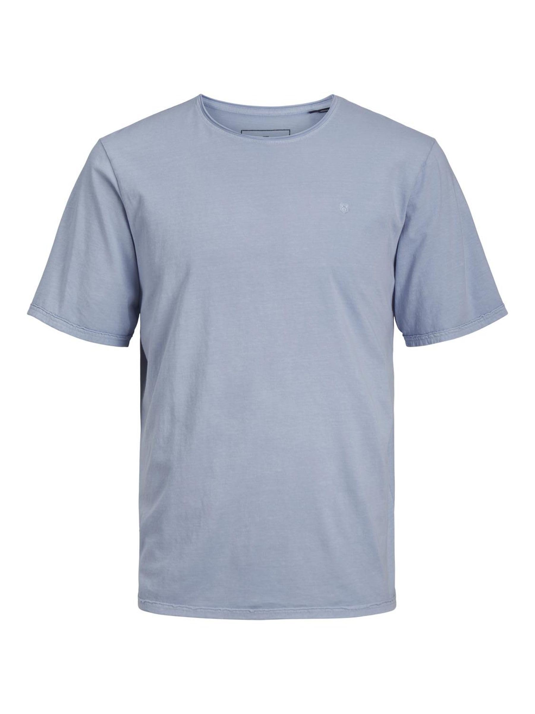 JACK & JONES Male T-Shirt Plain Crew Neck T-Shirt, Cerulean, XXL