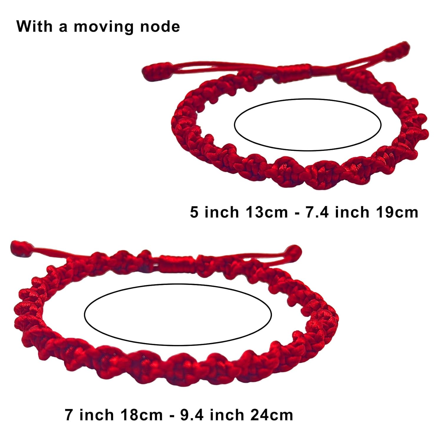 BhungGD Handmade Tibetan Spiral String Bracelet Adjustable Woven Rope Knot Buddhist Kabbalah Protection Lucky Friendship Bracelets for Mens Womens Amulet Gifts, (1 Small+1 Large), Red - Image 5