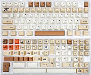 143Keys/set Cherry Retro Stamps Keycap PBT Dye Sublimation Key for ...