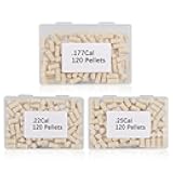 Cleaning Cotton Wool Felt Airgun Cleaning Pellets for Maintenance .22.177.25 Caliber 120 Counts with Storage Box, Air Rifle Cleaning Pellets, Cleaning Wool Pellets