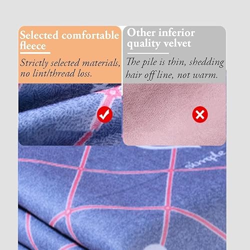 Miniatura 5 de VNABO Manta eléctrica de calentamiento rápido tamaño individual manta térmica impresa con 4-5 niveles de calefacción y 4 ajustes de tiempo apagado