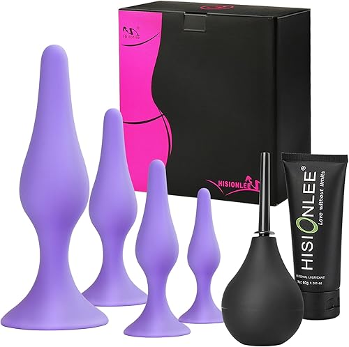 Miniatura 15 de Hisionlee? Juguete sexual 4 unidades. Juego de tapones anales de silicona médica Sensuality Sex Dolls, Hision10002, no, Negro, 4