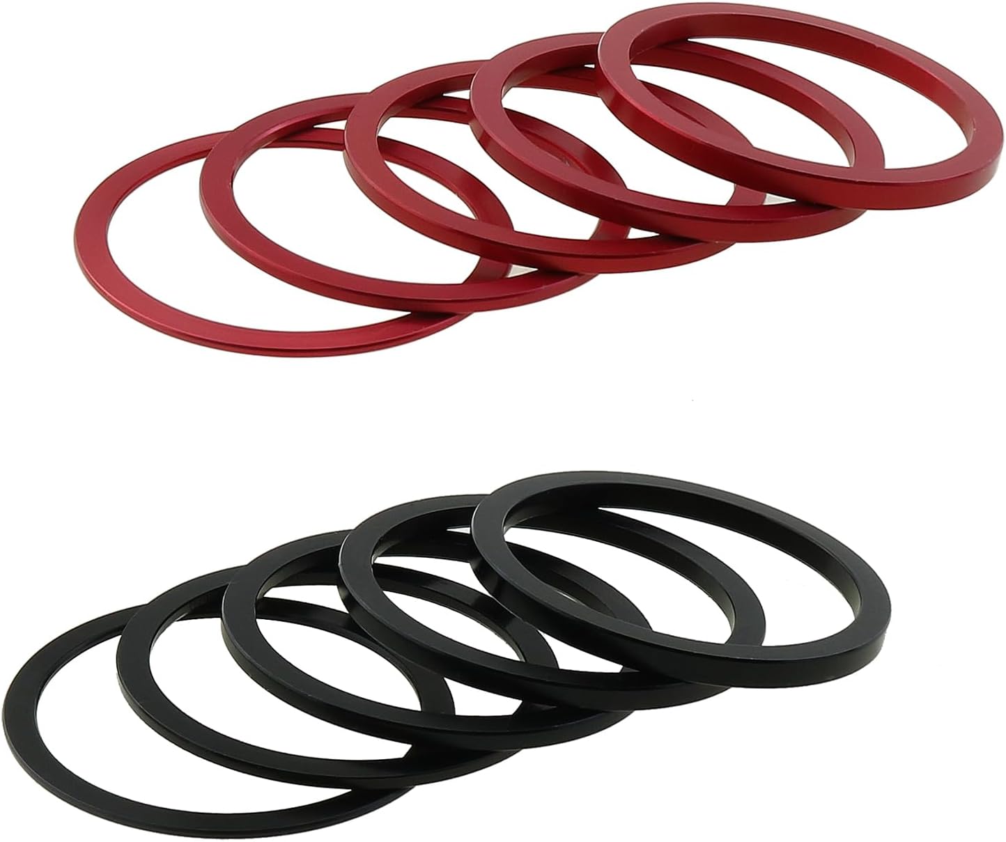 10pcs Bicycle Bottom Bracket Spacer Kit for 7/8/9/10/11 Speed Cassette Freewheel, Aluminum Alloy with 1/1.5/2/2.5/3mm Bottom Bracket Adjustment Spacers