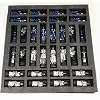 Medieval Times Crusades Warrior Chess Set Blue & White Maltese Cross with 16 1/2 Mosaic Color Board