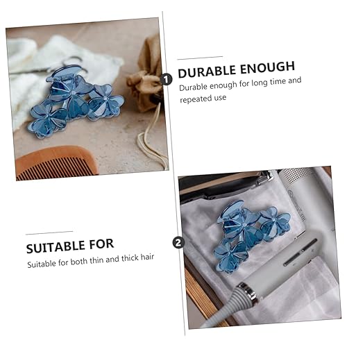 Miniatura 7 de Beavorty 2 pinzas para el cabello de resina para niñas, pinzas para el cabello de resina, pinzas de pulpo para cabello grueso, pinzas decorativas