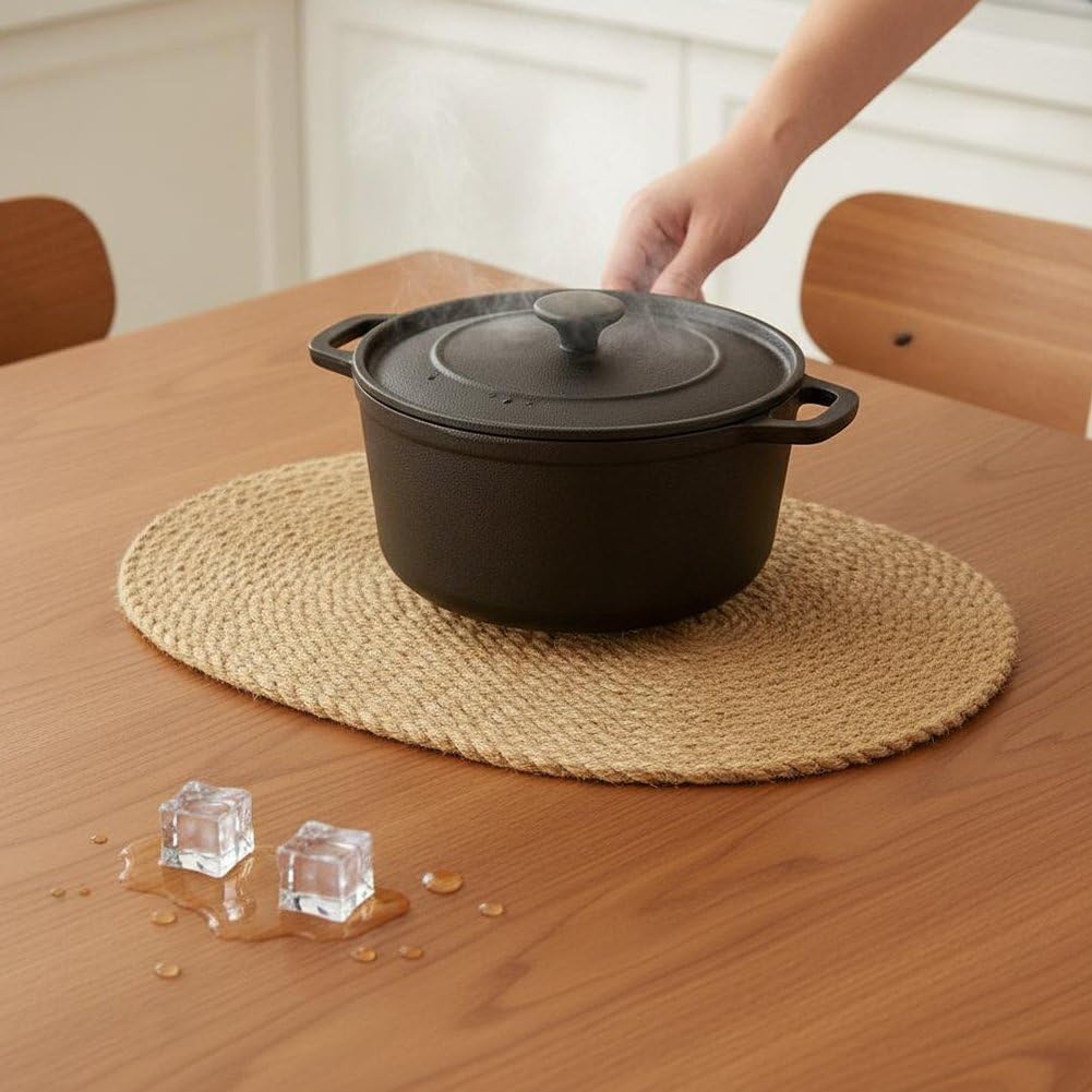Set De Table en Résistant À Chaleur, Lot De 4 Dessous De Plat Tissés pour Décoration De Table À Manger De Cuisine.