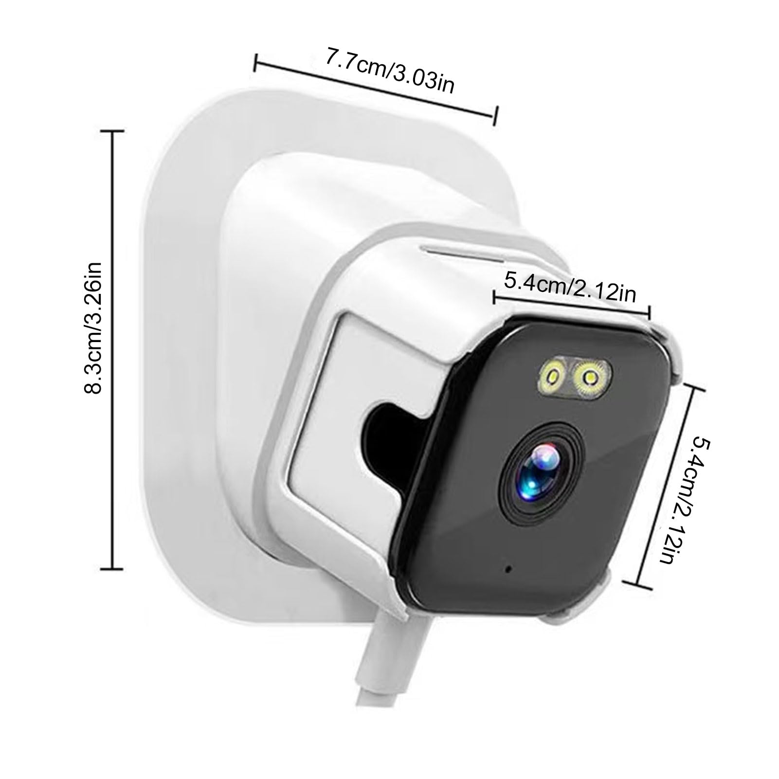Kamera Okienna Bezpieczeństwa w Domu 2K, Pełnokolorowa Kamera Noktowizyjna AI, Wewnętrzna Przeciwodblaskowa i Wykrywająca Ruch Osoby PIR, WiFi 2.4G 5G dla Domu