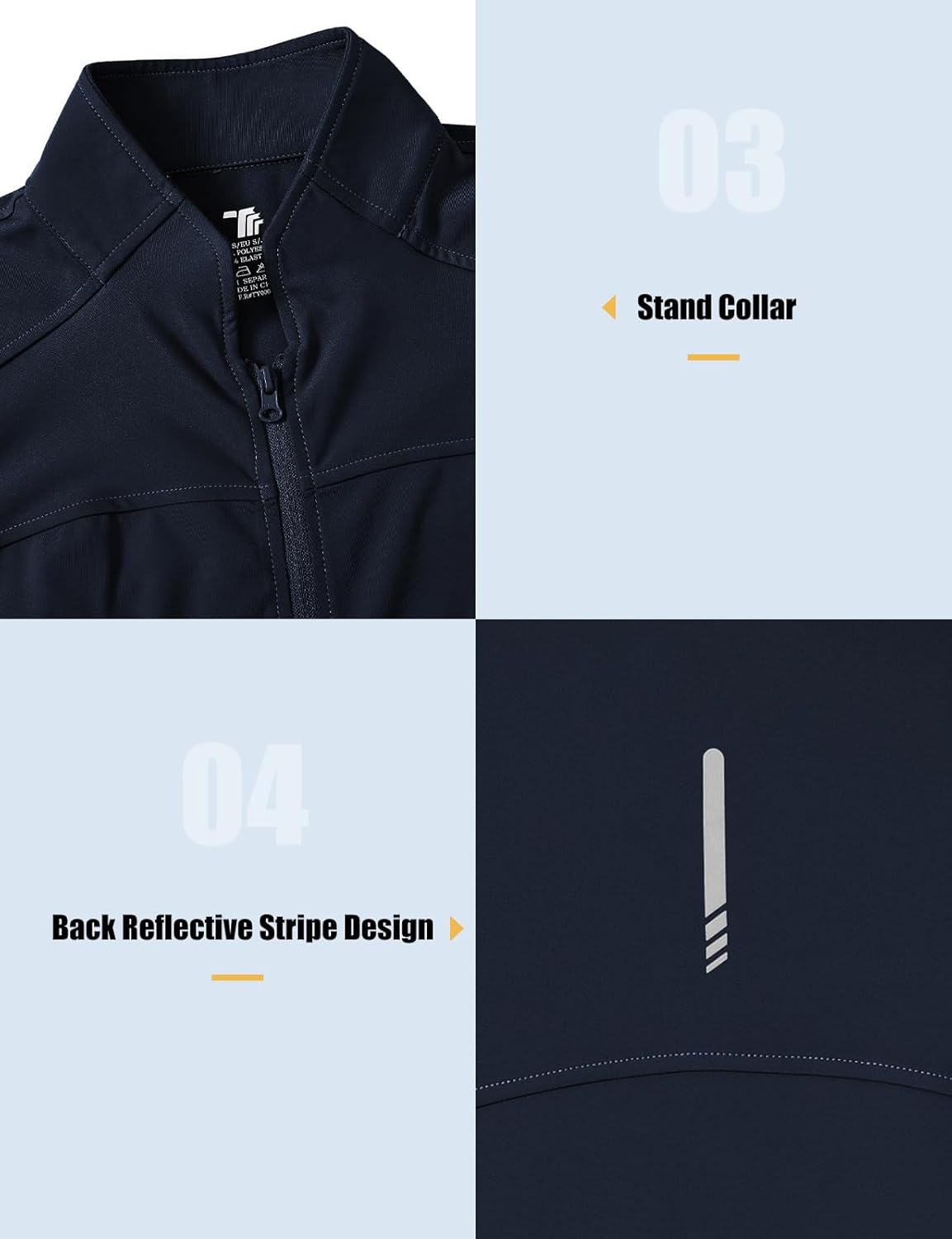 Gopune Women's Workout Athletic Jacket Lightweight Zip Up Yoga Slim Fit Tops with Pockets - Image 6