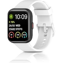 Silicone Bands Compatible with SKG-V7/V7 Pro Smart Watch, Soft Breathable Quick Release Replacement Strap, All-Day Comfort for Men Women