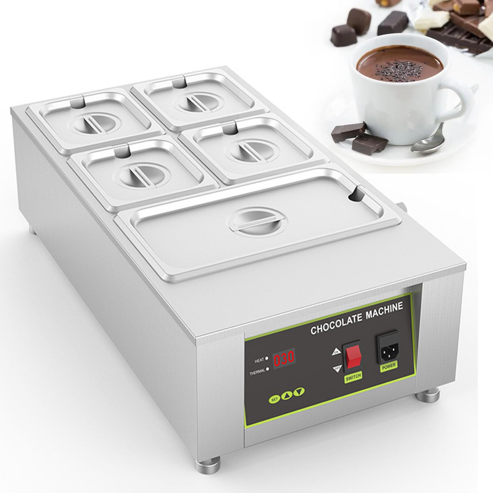 YNIYUJKL Commercial Chocolate Tempering Machine & Hot Dispenser, Electric Fountain For Melting Chocolate, Coffee & Milk Beverages, Ideals For Restaurants & Events
